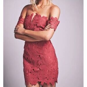 Free People X Saylor Dahlia Mini Dress Raspberry Pink Color Size Medium